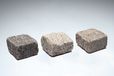 Three available colours of Granite Setts in Size 100x100x50