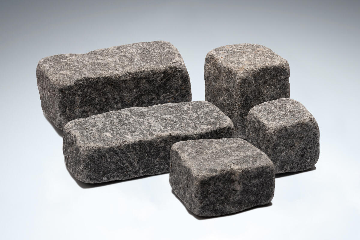 Black Tumbled Granite Setts